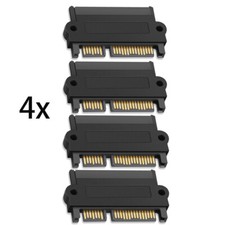 4Pcs SFF-8482 SAS To SATA 22 Pin Angle 180 Degree Hard Disk Adapter NEW picture