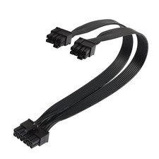PCIE 12Pin To Dual 8Pin 6+2 GPU Power Cable Male YSplitter 12.6 Inch 32cm picture