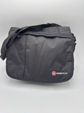 SwissGear Black Messenger Laptop Bag Shoulder Crossbody Travel Organizer Case picture