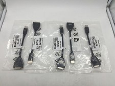 NEW LOT OF 5 DELL Display Port to DVI Video Adapter 023NVR Amphenol FREE S/H picture