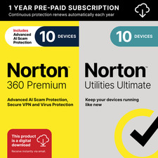 Norton 360 Premium + Utilities Ultimate | Digital Download Code Sent by Email picture