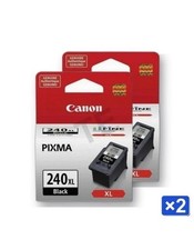2 Pack Genuine Canon PIXMA 240XL ChromaLife 100 Black Ink Cartridge (5206B001) picture