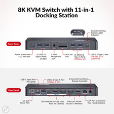 AV Access iDock B10 | 8K KVM Switch and Dock for 2 Monitors & 2 Computers picture