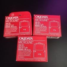 Okidata Black Nylon Ribbon for Microline 320/321 Printers Vintage Japan Lot Of 3 picture