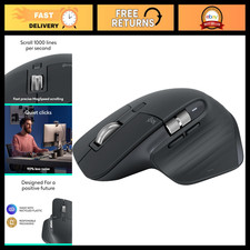 Bluetooth Wireless Mouse, Ergonomic Design, Rechargeable, Graphite Color, No Rec picture