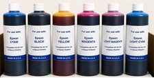 6 COMPATIBLE BULK INK REFILL FOR  EPSON PRINTERS ( 6000ml C-Y-M-K-LM-LC) picture