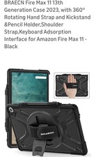 Fire Max 11 13th Gen Case 2023 AND 2 FREE Temp Glass Protectors  picture
