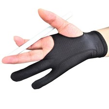 Two Finger Anti-fouling Glove Drawing & Pen Graphic Tablet Pad For Artist Black picture