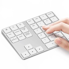 Lekvey Bluetooth Number Pad Aluminum Rechargeable Slim 34-Keys External Data picture