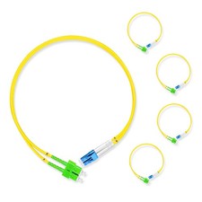 5Pcs 0.5 Meter Fiber Optic Patch Cord SC to LC UPC Duplex Single Mode picture