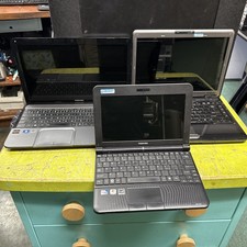 Lot of 3 Toshiba Laptops , L850D,M305,NB255-N245 FOR PARTS PARTS ONLY- AS-IS picture