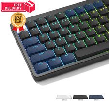 Womier Low Profile Keycaps - PBT Shine Through Black/Blue picture