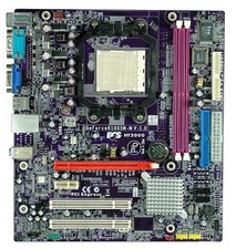 ECS HT2000 GeForce 6100SM-M (V1.0/1.0A) Motherboard with AM2 CPU socket with CPU picture