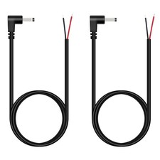 3 FT 2Pack 3.5mm x 1.35mm DC Power Pigtail Cable Right Angle Male Plug Wire picture