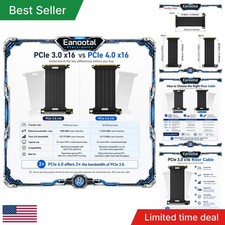 PCIe 3.0 4.0 X16 GPU Riser Cable Black White PCI Express Graphics Card Extension picture