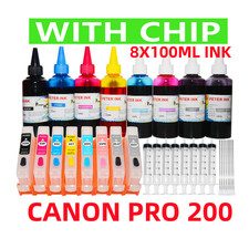 8X100ML refillable ink cartridge kit for Canon Pro 200 Pro 200S CLI-65 cartridge picture