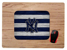 NEW YORK YANKEES WOODGRAIN DESIGN MOUSEPAD MOUSE PAD HOME OFFICE GIFT picture