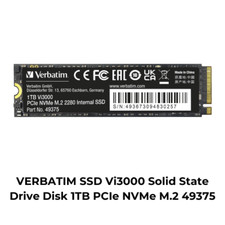 VERBATIM SSD Vi3000 Solid State Drive Disk 1TB PCIe NVMe M.2 49375 picture