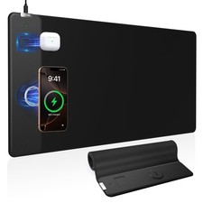 Mouse Pad with Magnetic Wireless Charger, 31.5