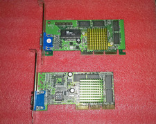 Lot of 2 XFX/PINE Nvidia TNT2 M64 32MB AGP 4X video card picture
