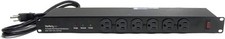 StarTech.com 16 Outlet Horizontal 1U Rack Mount PDU 16 Outlets | 15A, Black  picture
