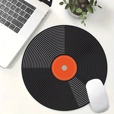 Retro Vinyl Record Mouse Pad Round Anti-Slip Office Desk Mat for Home Office picture