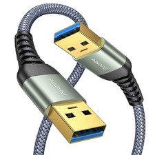 AINOPE USB to Cable, 3.0 A A Male Cable [Never 6.6FT, Grey picture