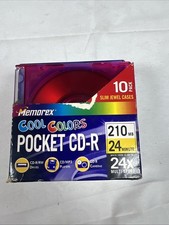 Memorex 10 Pack Cool Colors Pocket CD-R (210MB/24Min./Up To 24x Multi Speed) picture