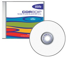 HHB CDR80 80 Minute 1-12X Pro 700MB CD-R White Inkjet Printable In Jewel Case picture