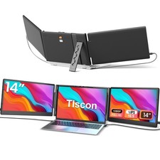 Tlscon Laptop Screen Extender Portable 14-Inch 1080P IPS Monitor with Automatic picture