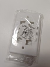 Monoprice 6733 Wall Plate Blank 6 Hole White 14J398 Electrical Cover picture
