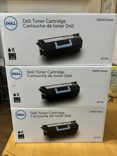 Lot of 3 Brand New Dell 8XTXR Black Toner Cartridge S5830 Series 45K Page Yield picture