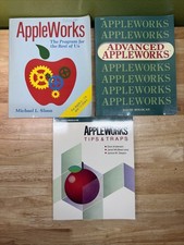 Lot Of (3) Vintage 1986 AppleWorks Books See Pics And Description picture