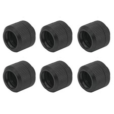 Dracaena.io 6-Pack G1/4 to 14mm OD Hard Tube Compression Fitting, Black picture
