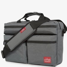Manhattan Portage Brighton Bag Grey Laptop Briefcase Backpack Messenger 1445-H picture