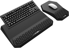 3-In-1 Ergonomic Keyboard Stand with Wrist Rest & Mouse Pad Set, Comfy Keyboard picture