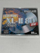 Maxell CD-RW XL-II Blank Rewritable Music Disc 80 Min XL II CDRW CD RW NEW NOS picture