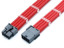 8-Pin Orange GPU PSU Sleeved Graphic Card Power Supply Extension + Cable Comb PC picture
