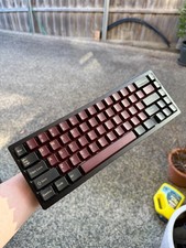 Custom Lucky65 Mechanical Keyboard Akko Cream Yellow V3 Pro Switches Red Samurai picture