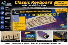 Vintage Mouse Systems Classic 104 Key Keyboard IBM AT PS/2 Windows 95 Sealed picture