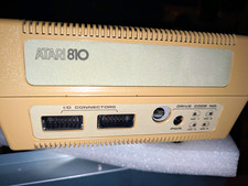 Atari 810 Vintage Floppy Disk Drive w/ Power Adapter & I/O Cable picture