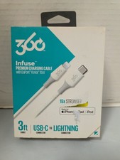 360 Infuse Premium Charging Cable with DuPont Kevlar Fiber - 3ft Cable picture