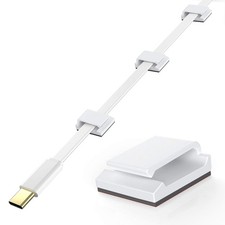 Ethernet Cable Clips, 100 PCS Adhesive Wire Clips, Flat Cord Clips Small Cable picture