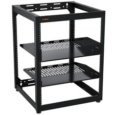 15U Open Server Rack ECHOGEAR Wall Mount Vented Shelves picture