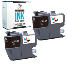 Compatible 2PK CMYi LC401XL Black Ink Cartridge fits Brother DCP J1050DW J1140DW picture