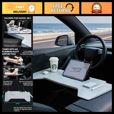 Foldable Desk Food Tray for Tesla Model Y/3 – Portable Laptop Table with Support picture