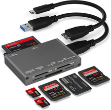 7-In-1 Multi Memory Card Reader, USB 3.0 SD Card Reader Writer Read 7 Cards picture