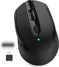 USB C Wireless Mouse, Type C Silent Mouse for Macbook Air/Pro, 2.4G Cordless picture