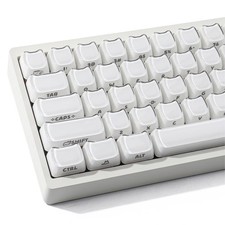 Crystal Jelly Cat Shape Translucent Cute White Side Printed Mao 119 Keys Set picture