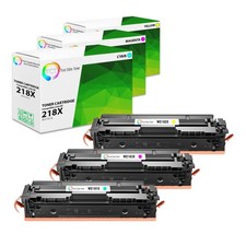 3 Pack TCT Prem 218X CYM HY for Compatible HP LaserJet Pro 3201 Toner WITH CHIP picture